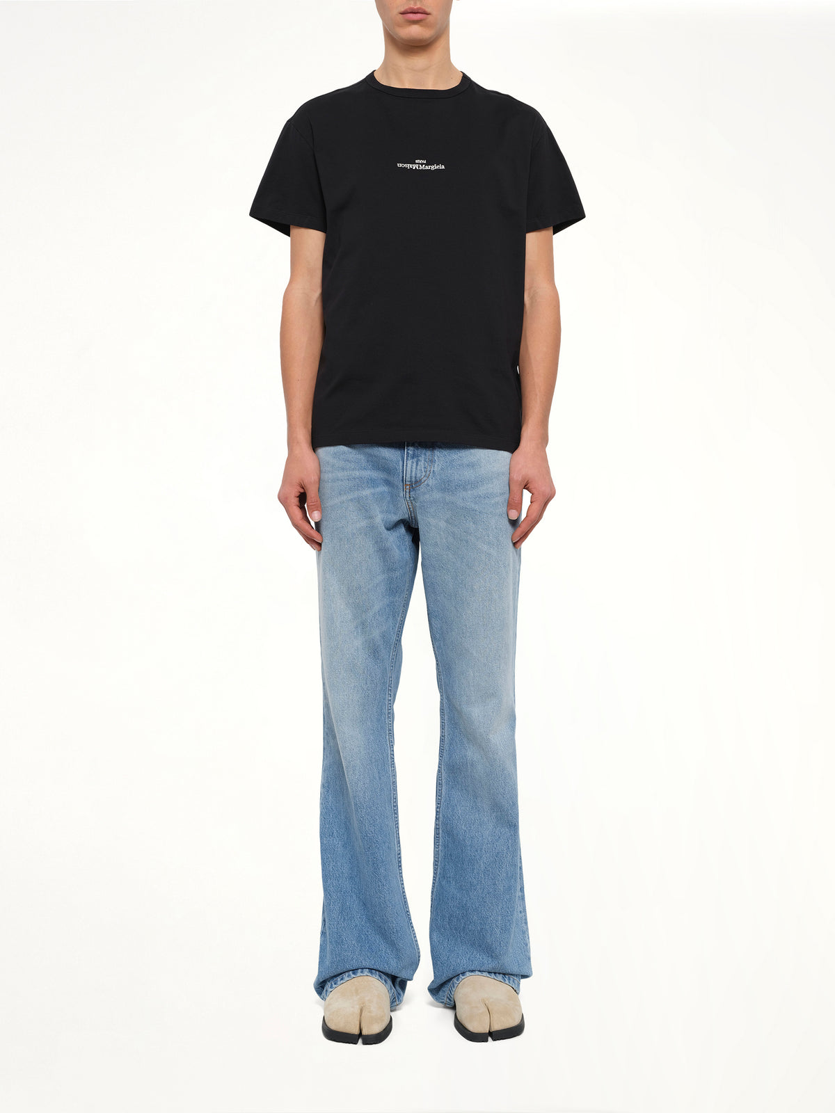 Reversed Logo T-Shirt in Black