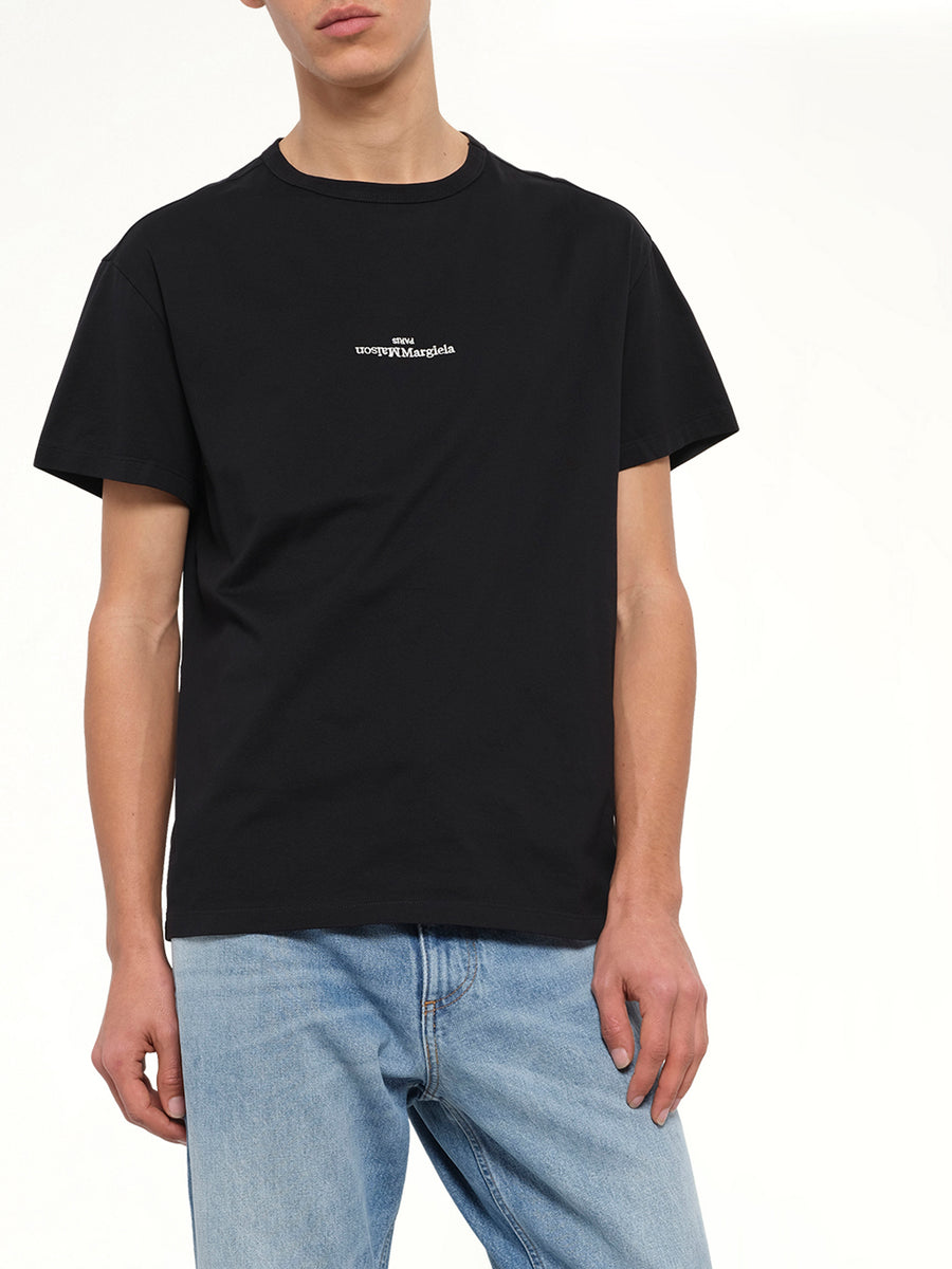 Reversed Logo T-Shirt in Black