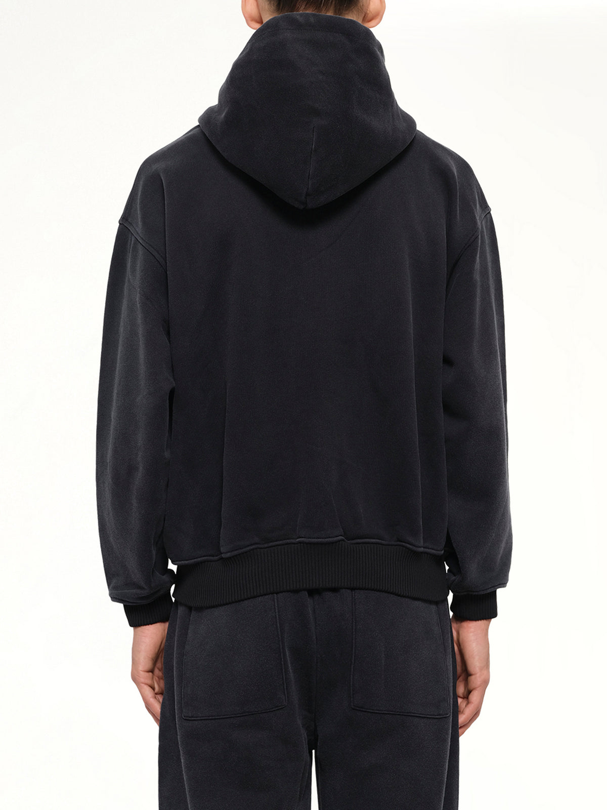 Side Eye Face Hoodie in Black