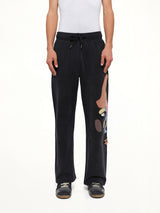 Side Eye Face Sweatpants in Black