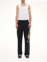 Side Eye Face Sweatpants in Black