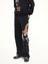 Side Eye Face Sweatpants in Black