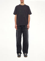 Sketched Faces T-Shirt in Washed Black