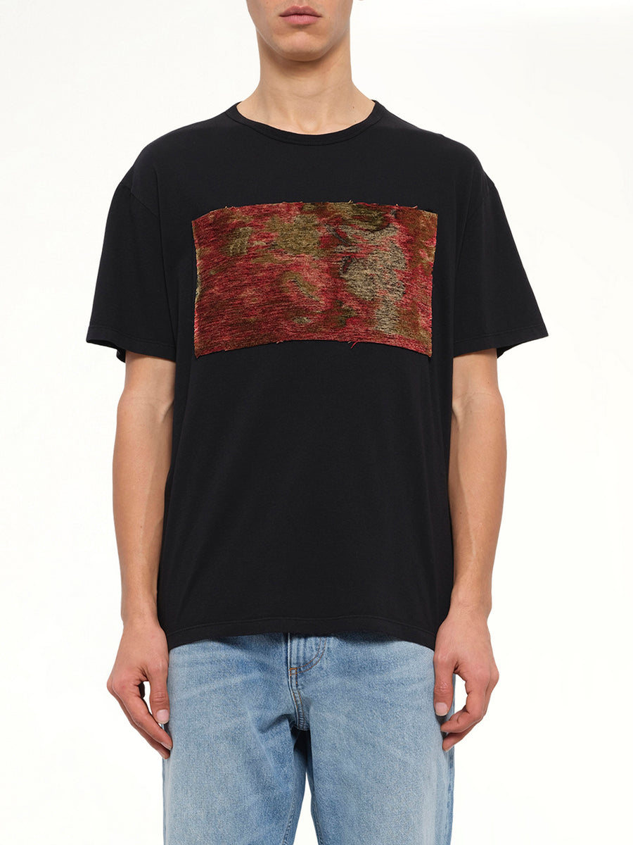 Tapestry Patch T-Shirt in Black