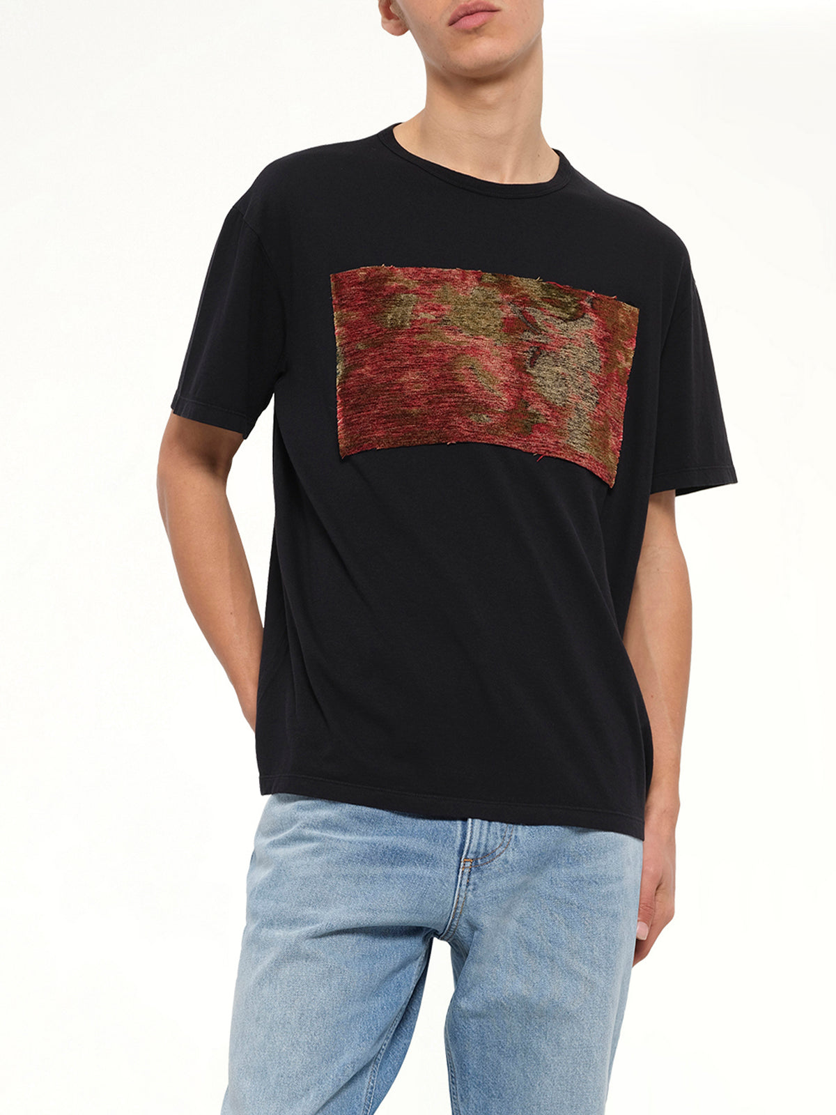Tapestry Patch T-Shirt in Black