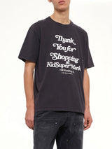 Thank you for Shopping T-Shirt in Washed Black