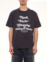 Thank you for Shopping T-Shirt in Washed Black