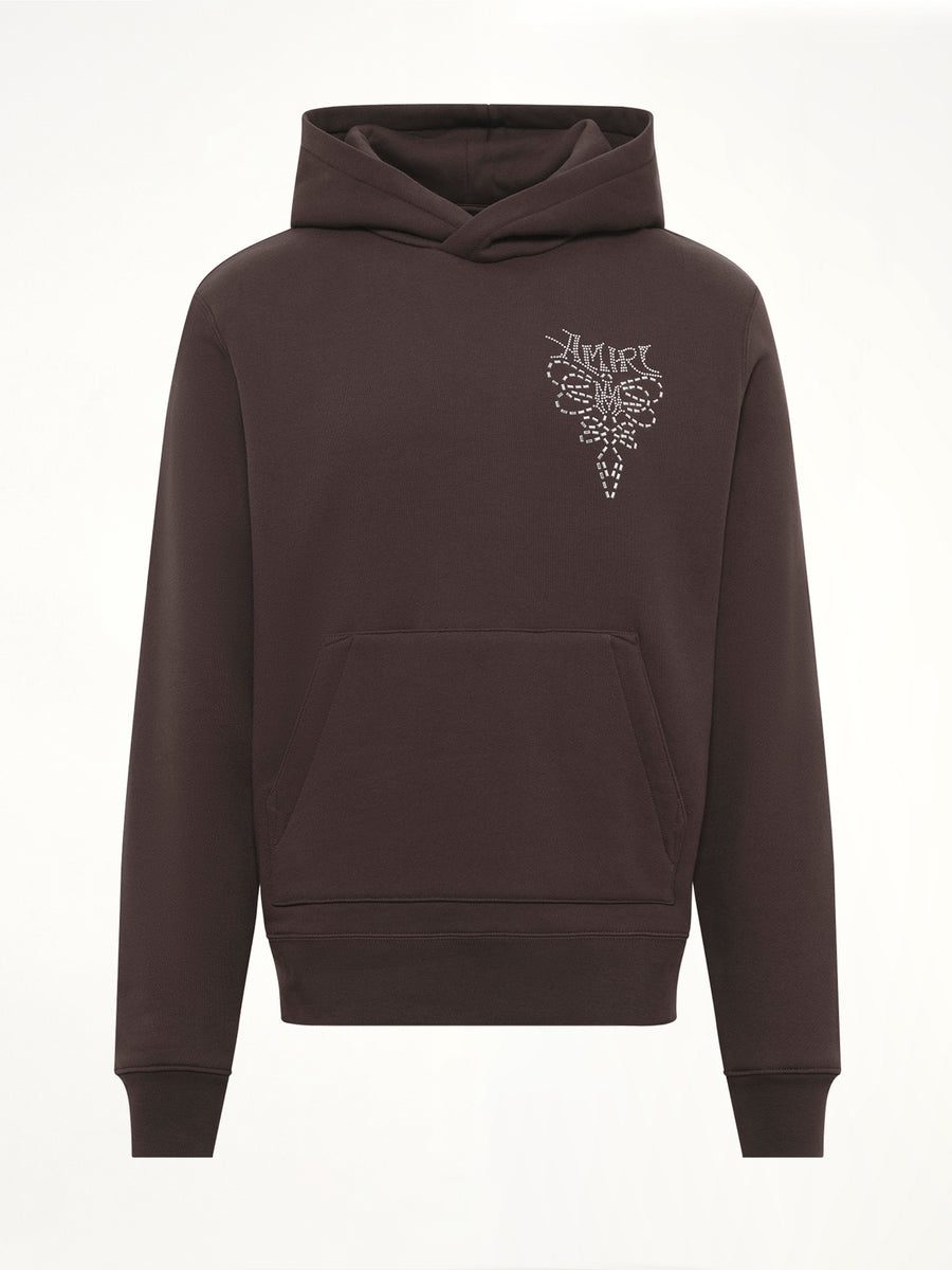 Amiri Lasso Embroidered Hoodie in Husk