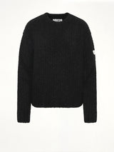 Boucle Knit Sweater in Black