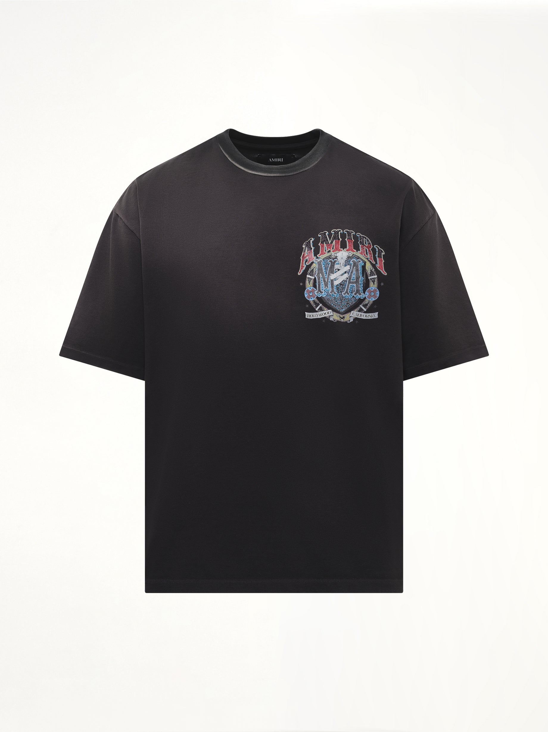 Crystal Amiri Hollywood Oversized T-Shirt in Black