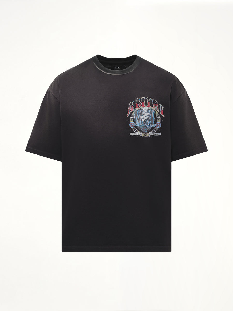 Crystal Amiri Hollywood Oversized T-Shirt in Black