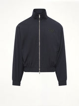 Eye Patch Pinstripe Tracksuit Jacket in Off White