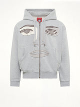 Face Hoodie in Stone Gray