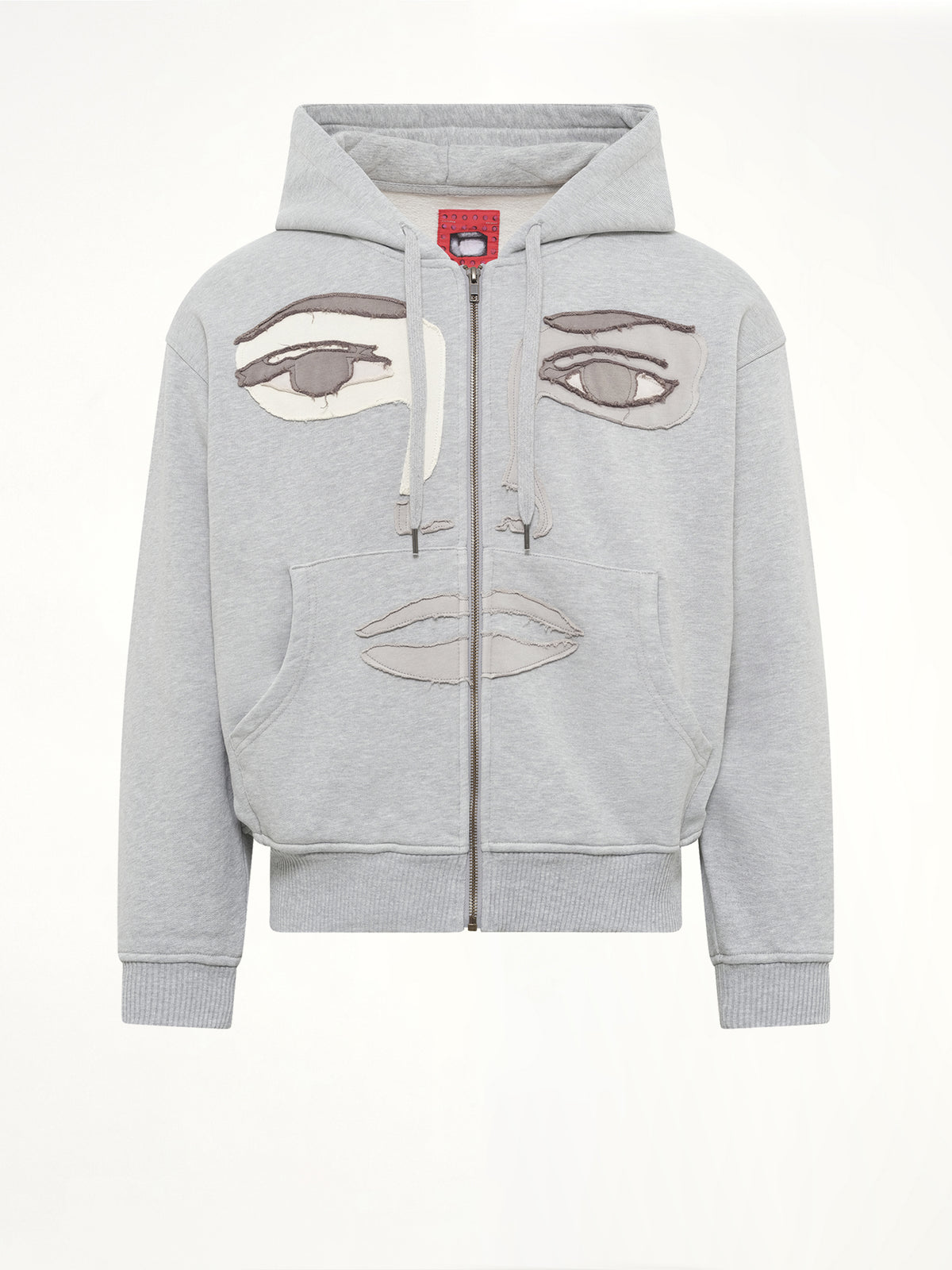 Face Hoodie in Stone Gray