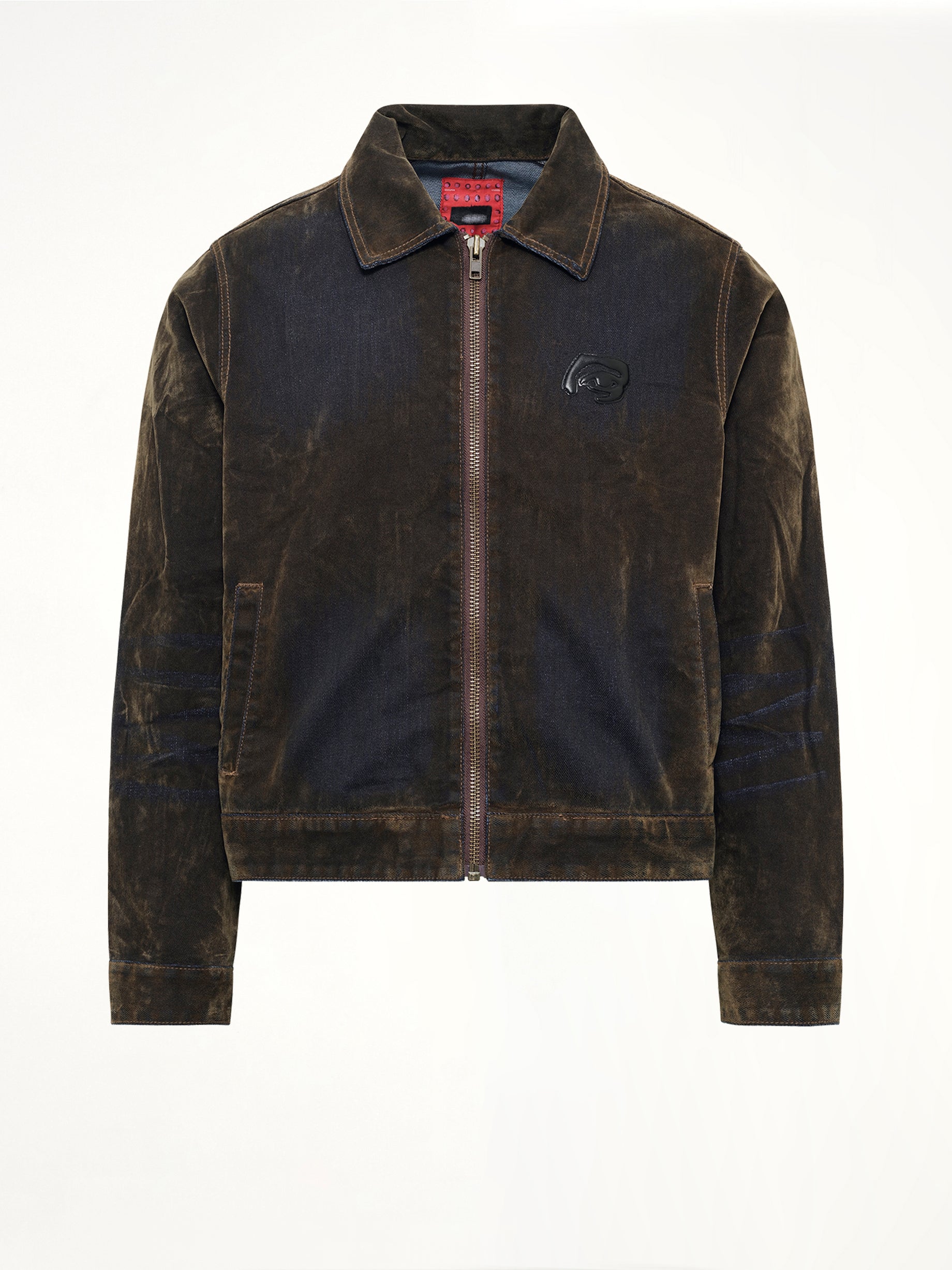 Flocked Work Jacket in Brown