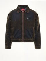 Flocked Work Jacket in Brown