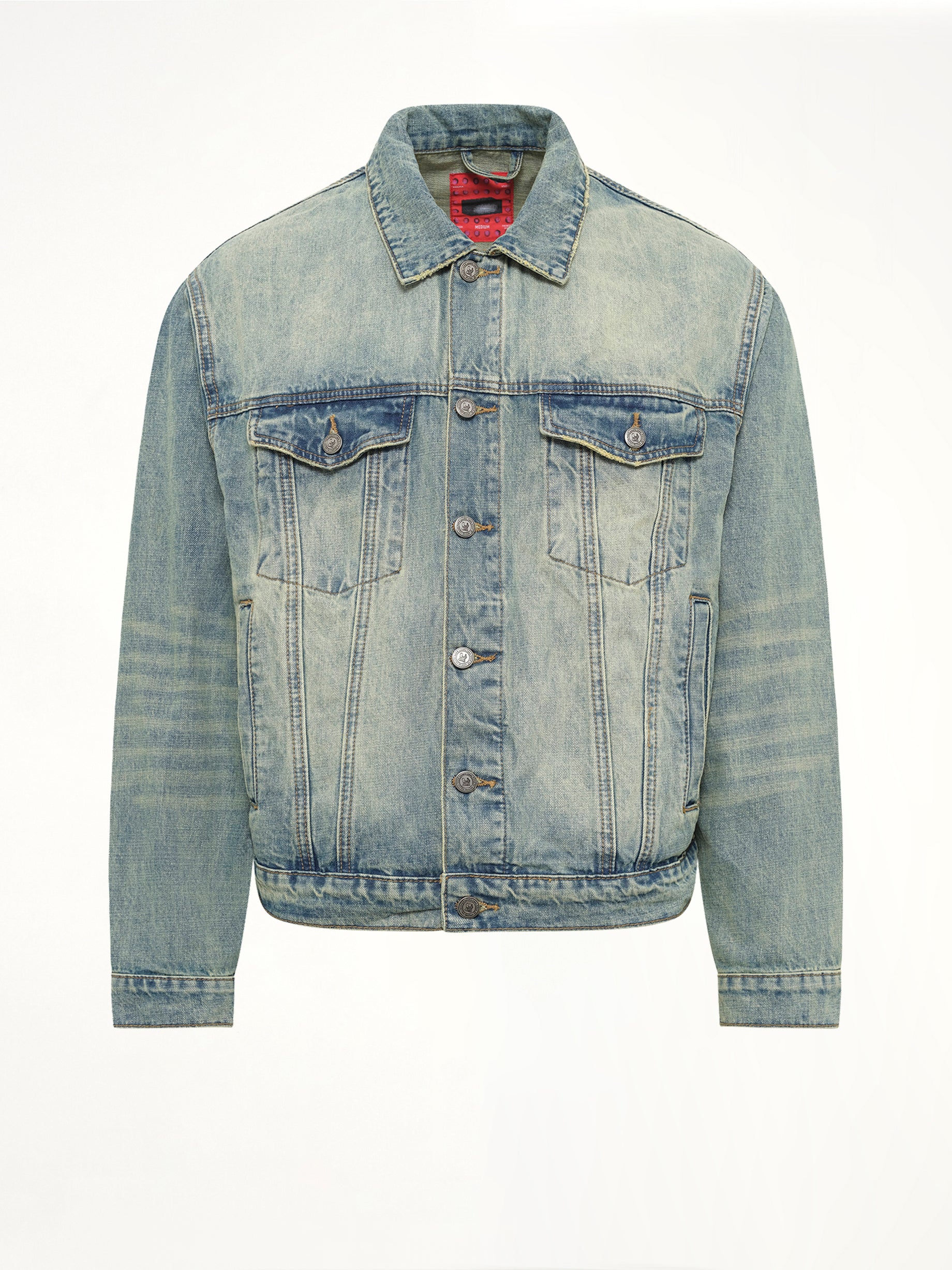 Light Wash Dove Denim Jacket in Light Mud Wash