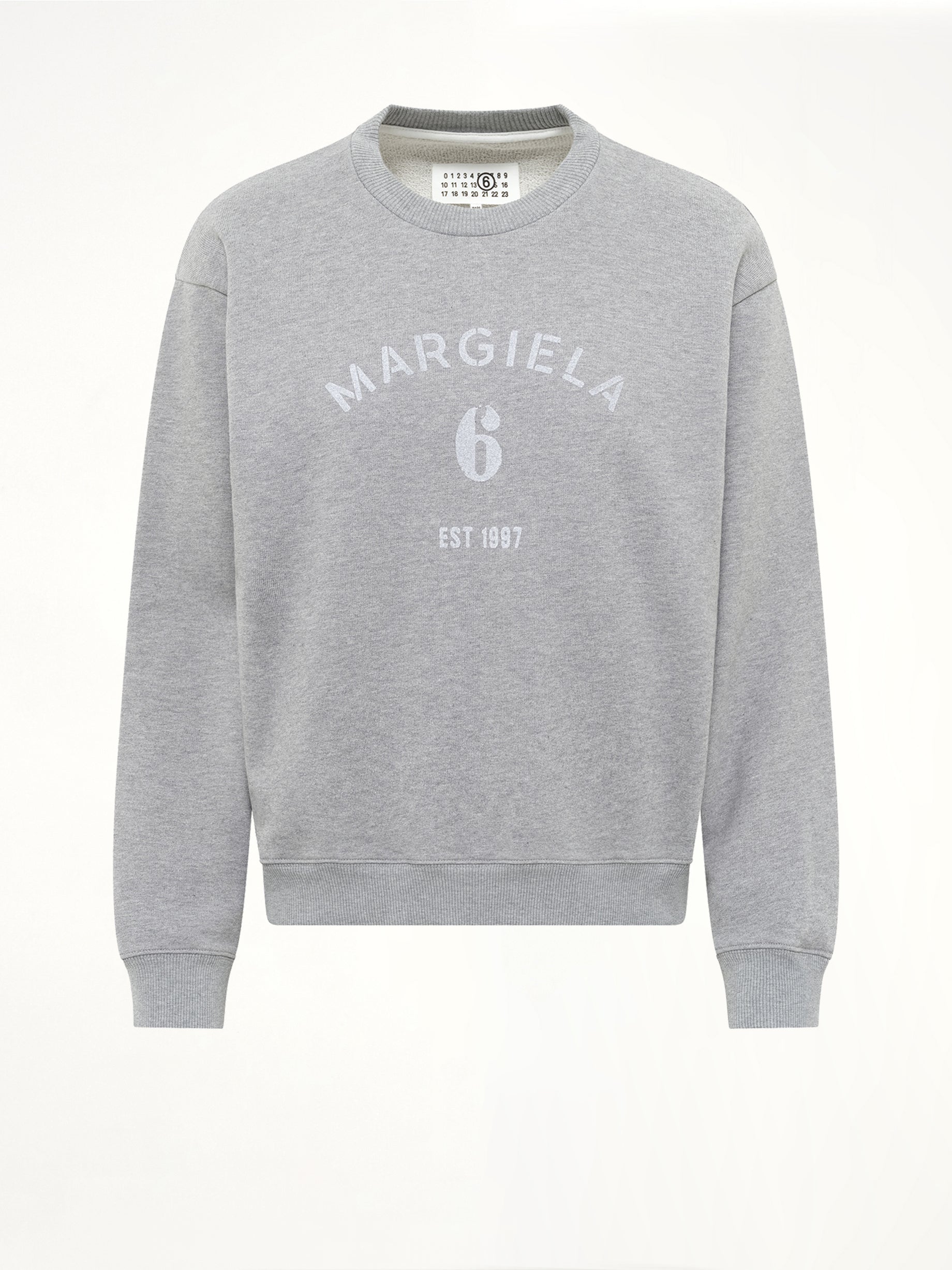 Margiela 6 Sweatshirt in Grey Melange