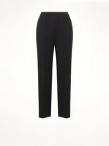 Minimal Elastic Waistband Trousers in Black