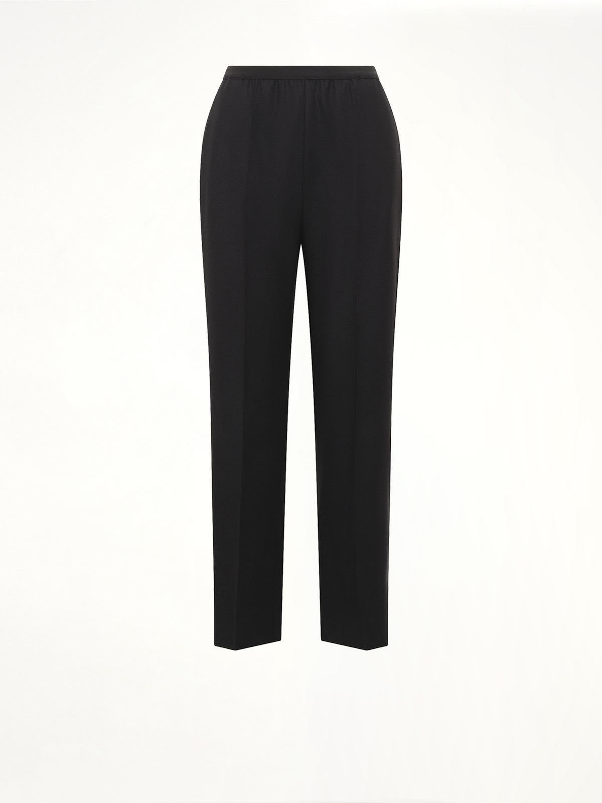 Minimal Elastic Waistband Trousers in Black