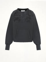 Numbers Zipped Sweatshirt in Charcoal