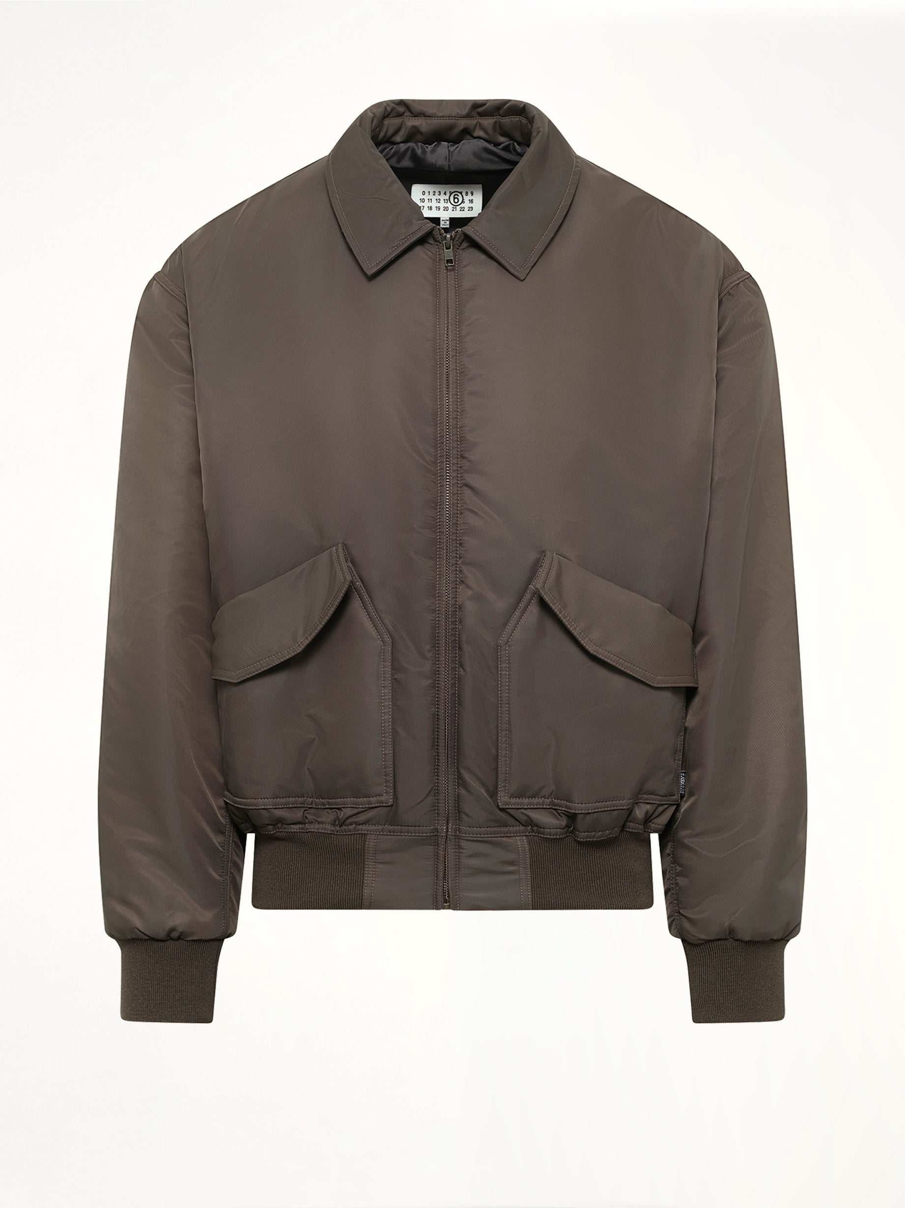 Nylon Bomber Jacket in Gasolina Grey