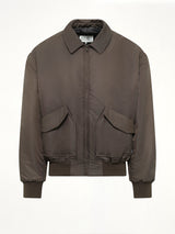 Nylon Bomber Jacket in Gasolina Grey