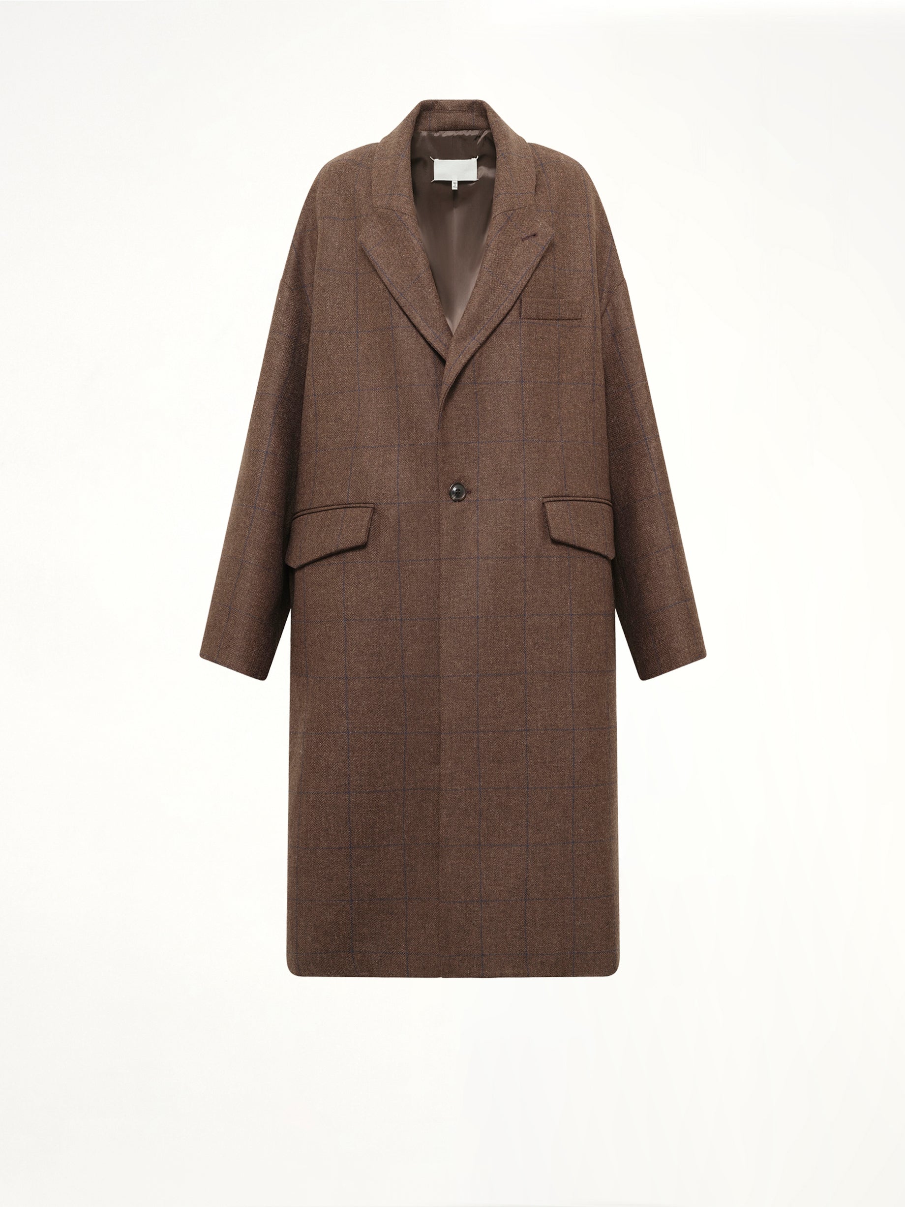 Oversized Cocooning Coat in Brown