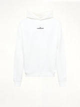 Reversed Logo Hoodie in Off White