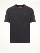 Sketched Faces T-Shirt in Washed Black