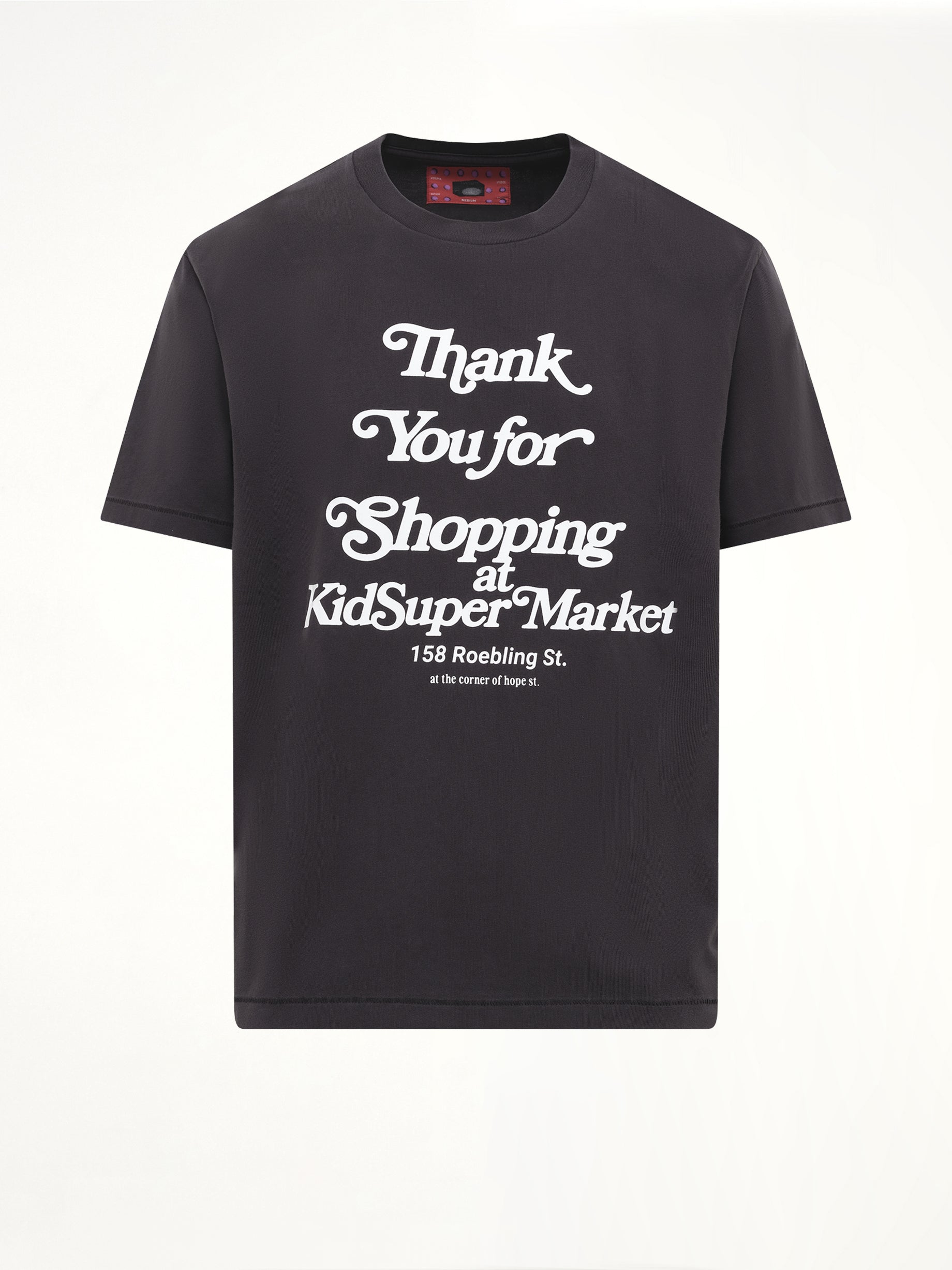 Thank you for Shopping T-Shirt in Washed Black