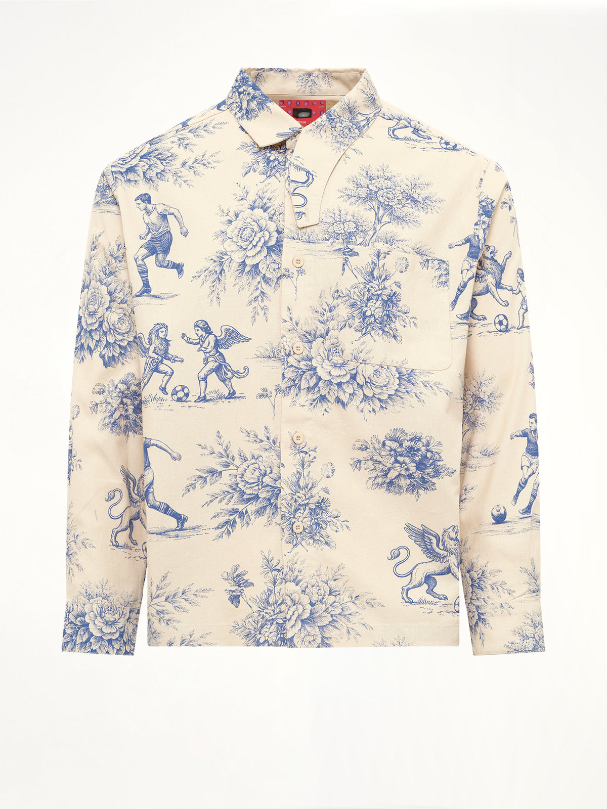 Toile de Jouy Button Up Shirt in Cream