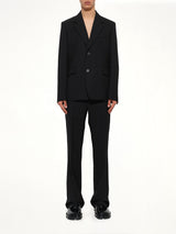 2 Button Wool Blazer in Black