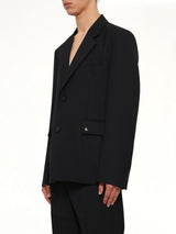 2 Button Wool Blazer in Black