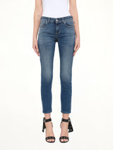 Alexander McQueen Embroidered Denim Jeans in Blue