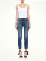 Alexander McQueen Embroidered Denim Jeans in Blue
