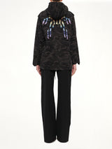 Anorak Jacket with Pin & Bow in Black