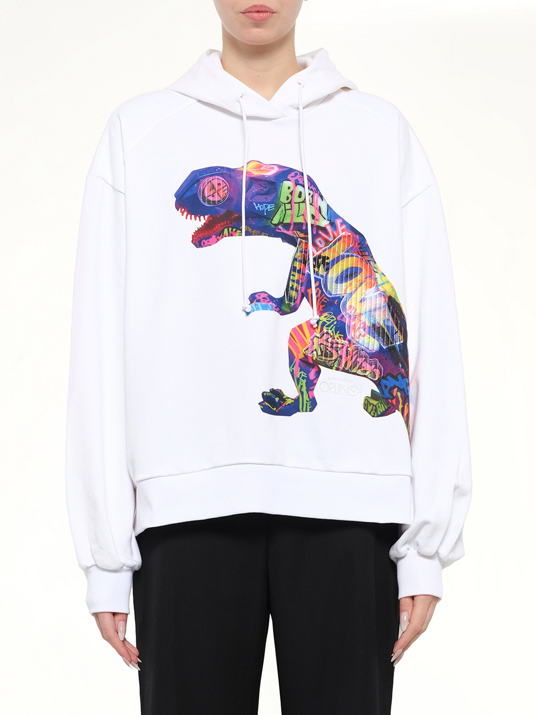 T-Rex Hoodie in White