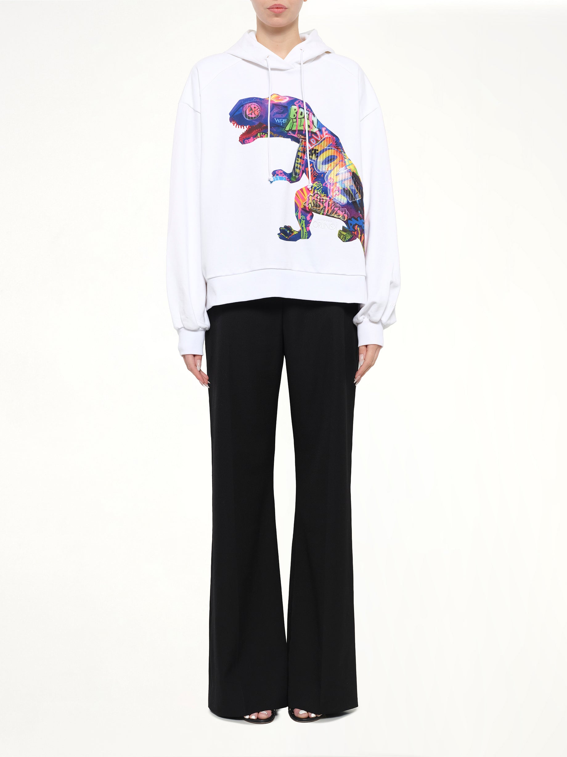 T-Rex Hoodie in White