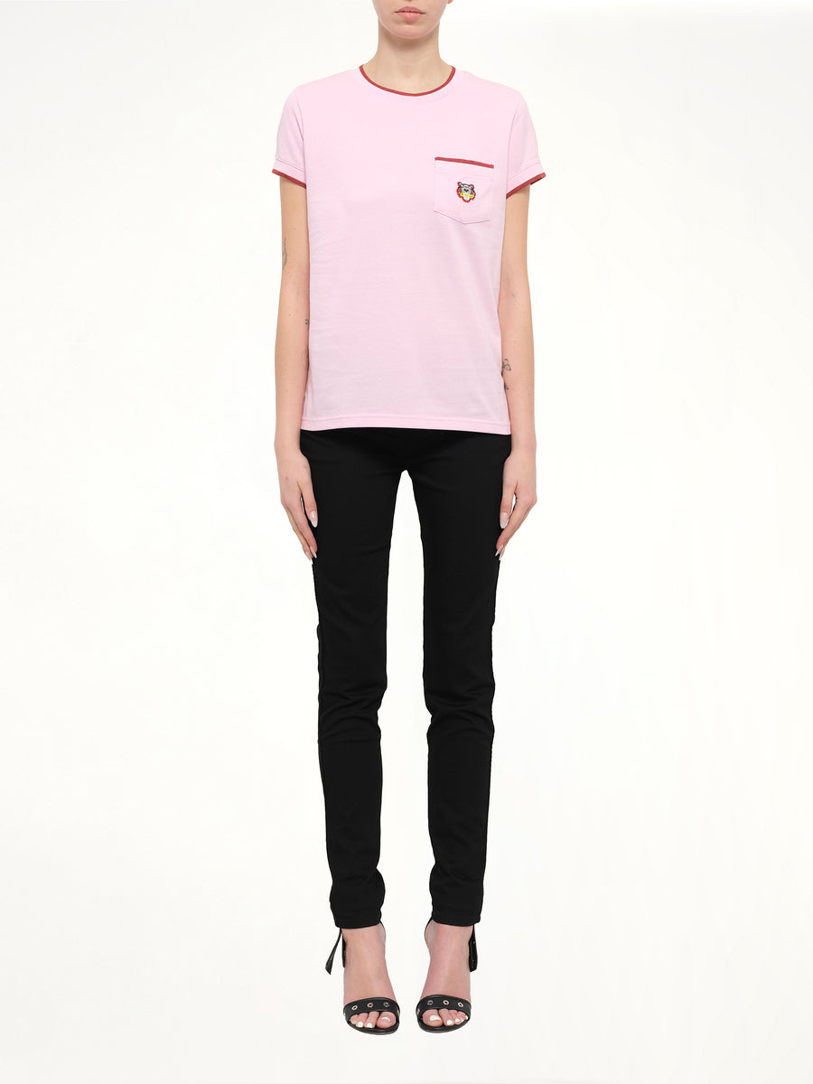 Tiger Crest T-Shirt in Pink