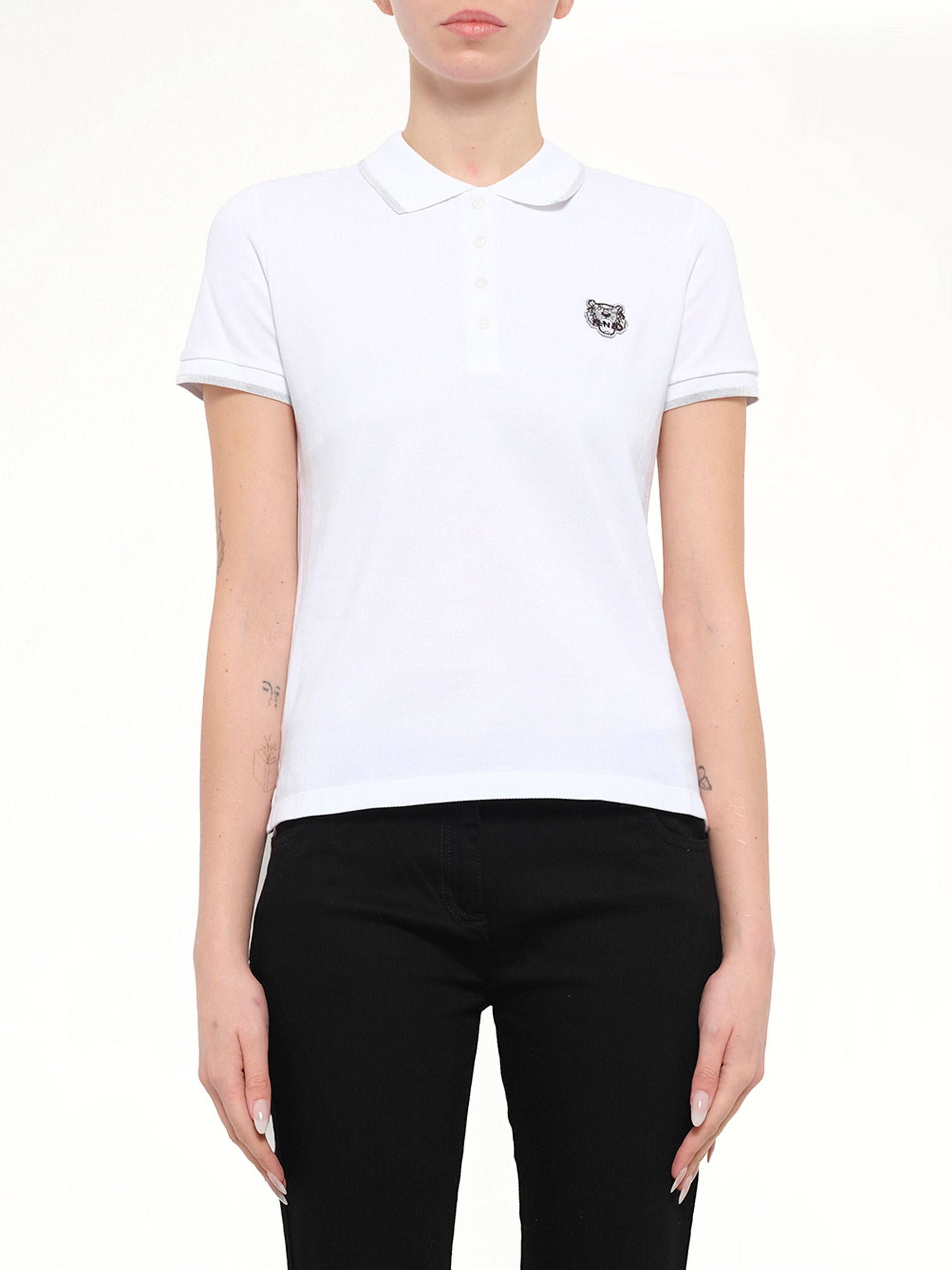 Tiger Polo in White