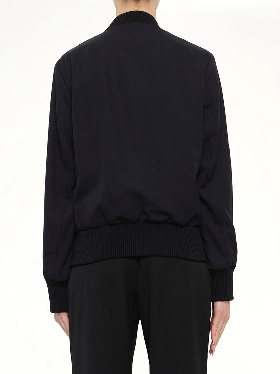 Zipped Teddy Jacket in Navy