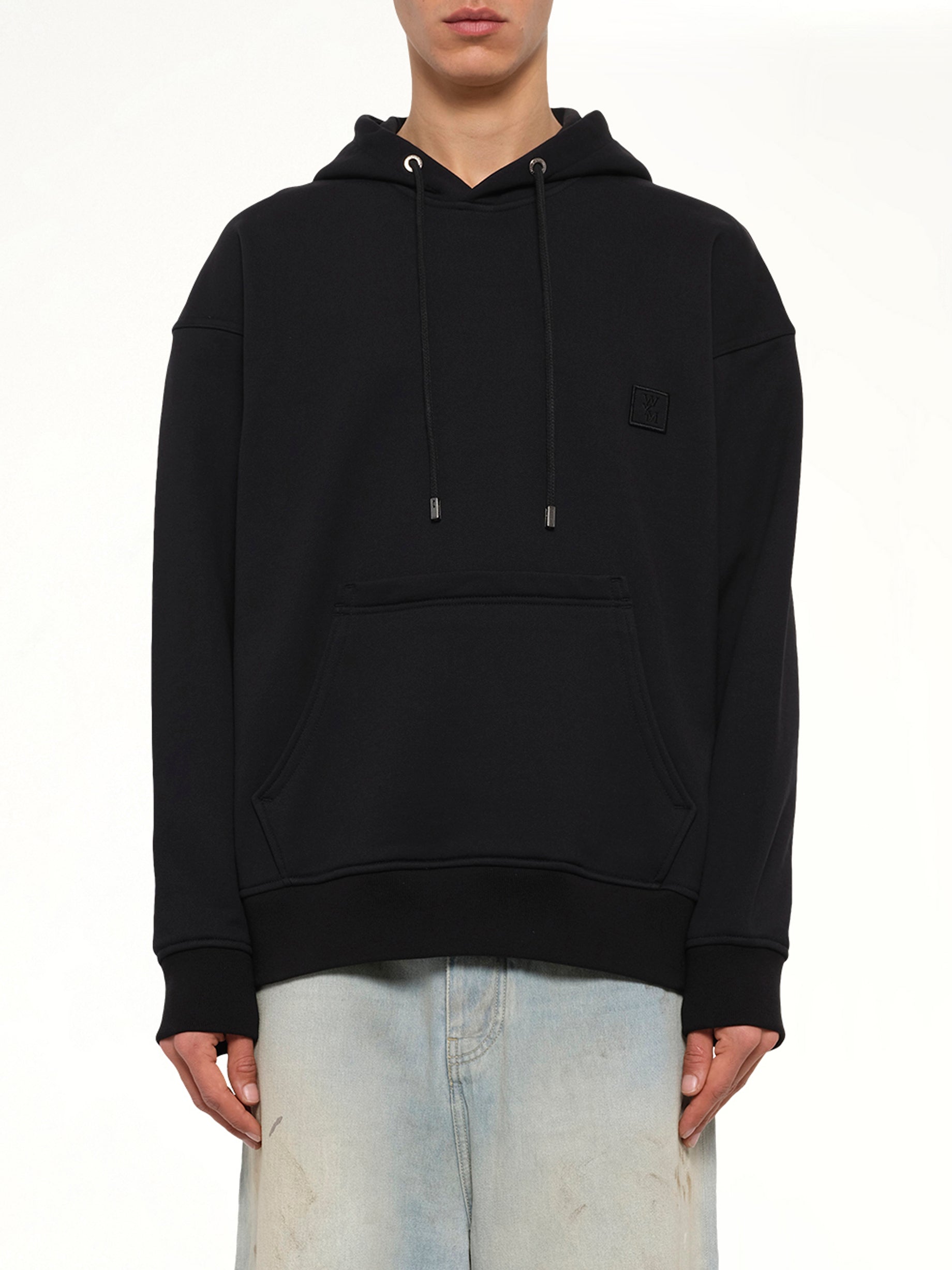 Flower Print Hoodie in Black