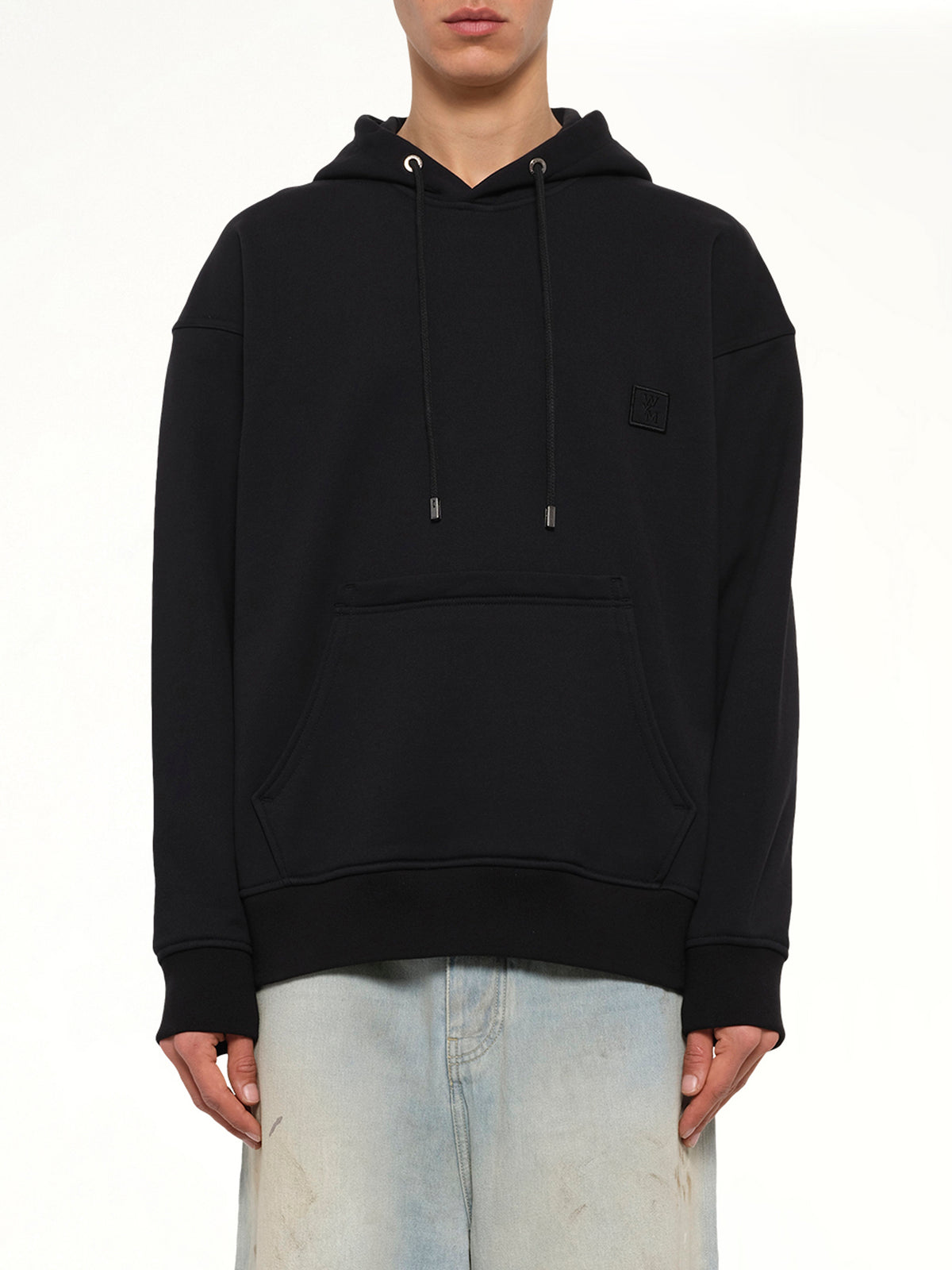 Flower Print Hoodie in Black