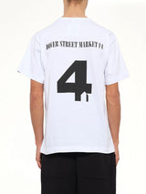 Football Back Print Shortsleeve Knit T-Shirt in White