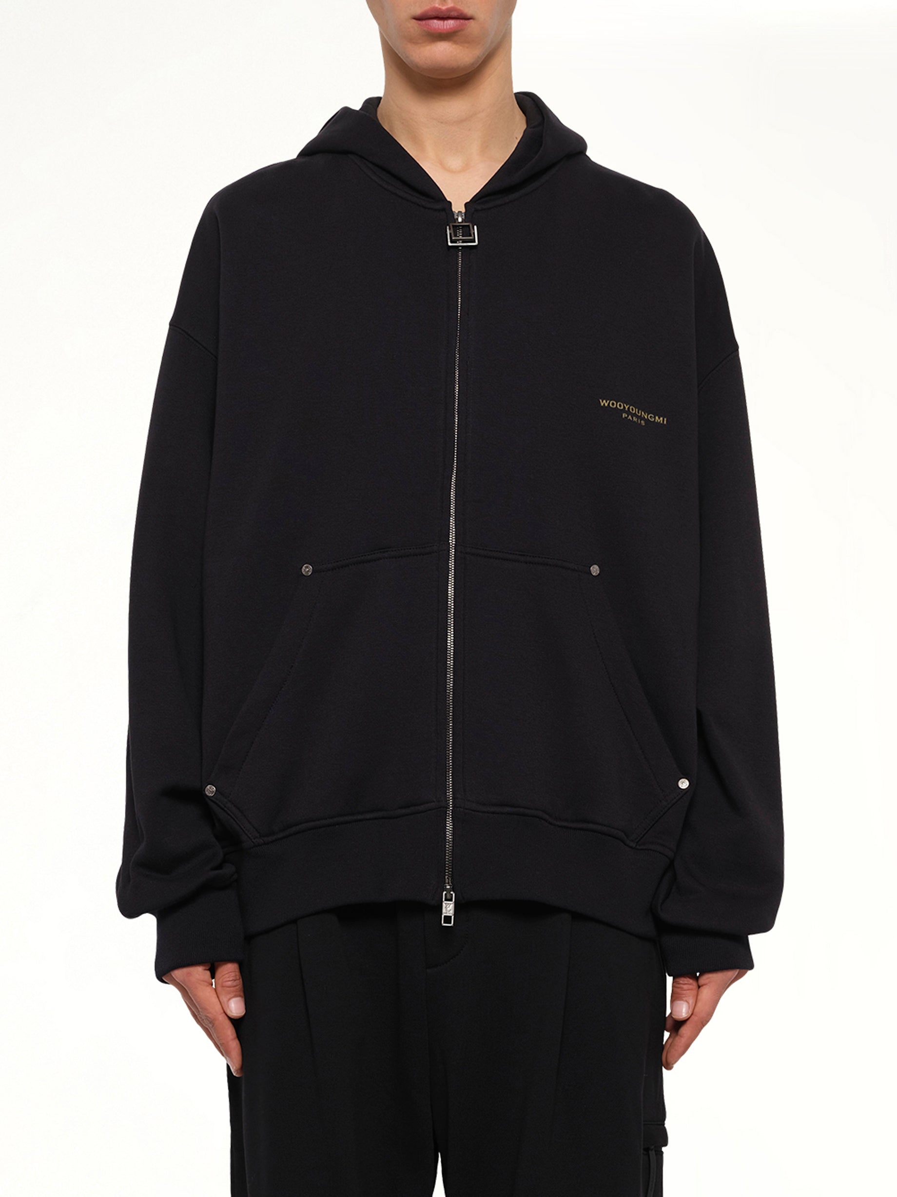 Forest Print Hoodie in Black