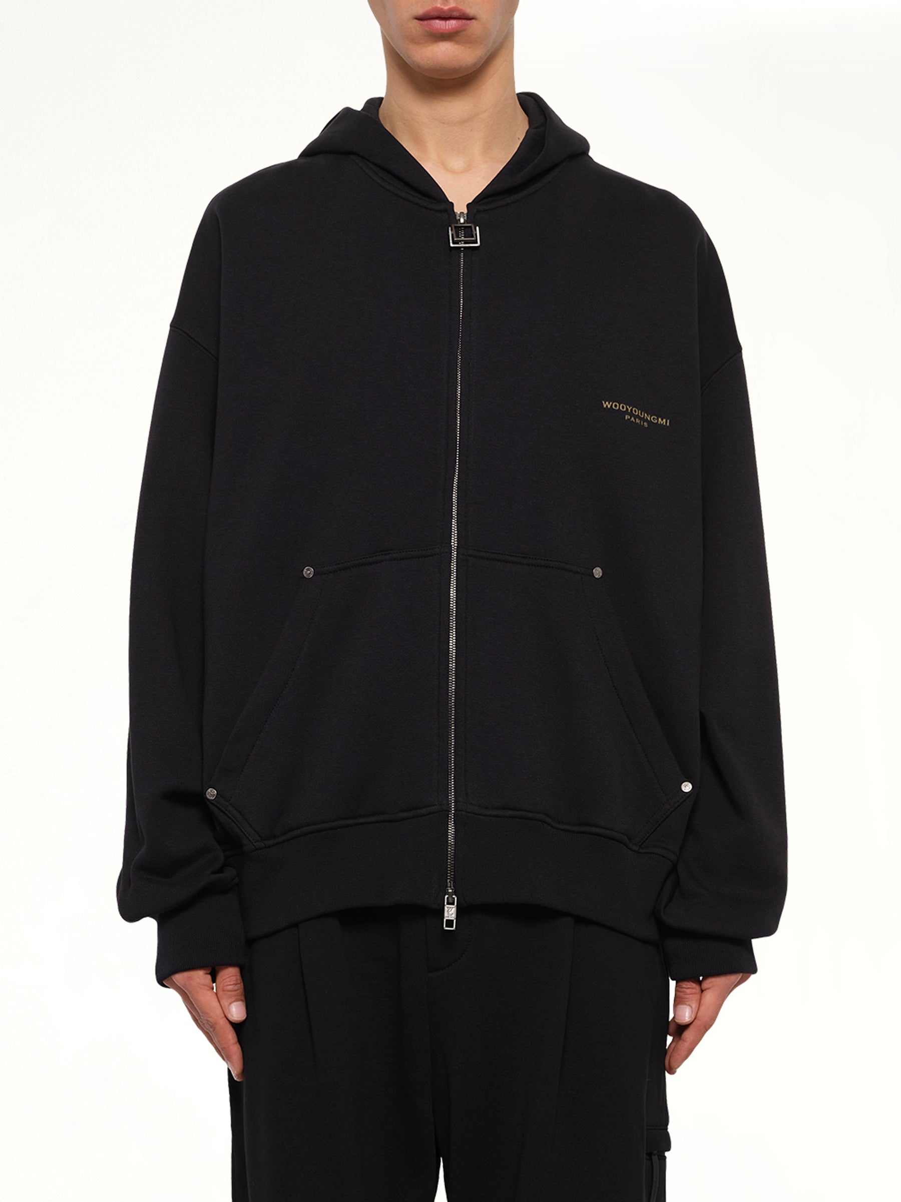 Forest Print Hoodie in Black