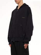 Forest Print Hoodie in Black