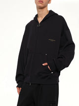 Forest Print Hoodie in Black