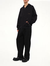 Forest Print Hoodie in Black